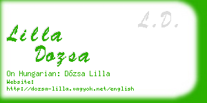 lilla dozsa business card